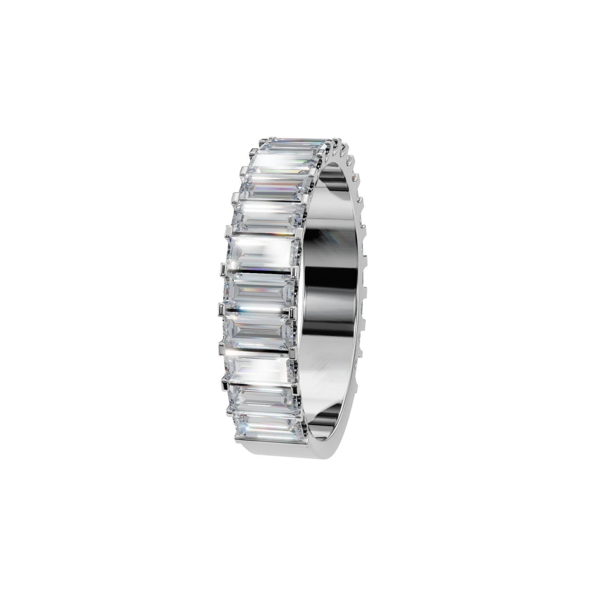 BAGUETTE HALF ETERNITY WEDDING RING - M&D Signature Jewels