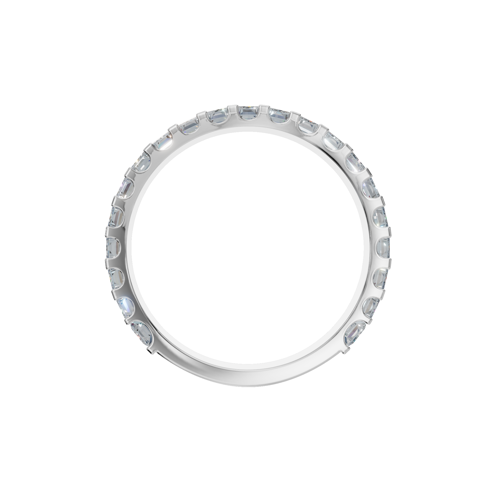 BAGUETTE HALF ETERNITY WEDDING RING