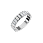 BAGUETTE HALF ETERNITY WEDDING RING