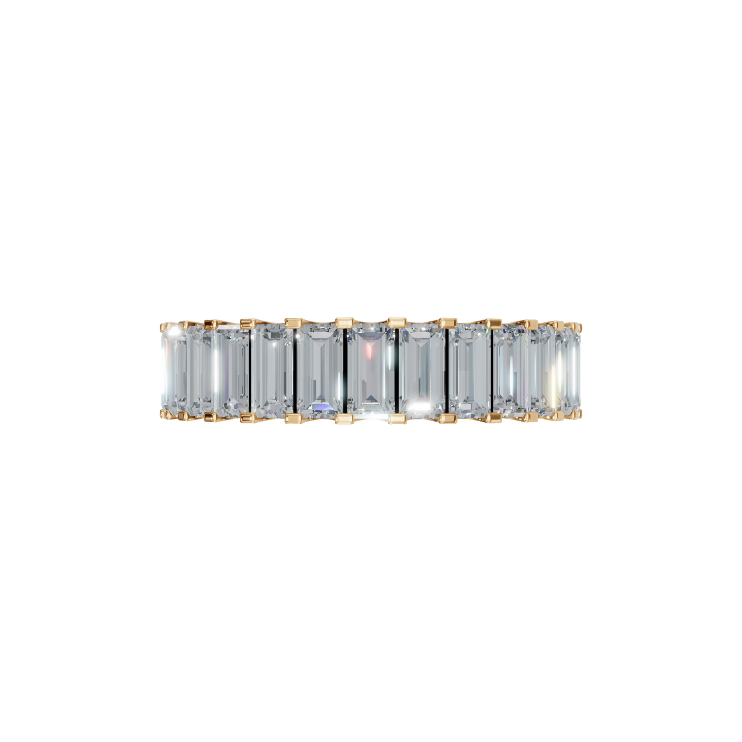 BAGUETTE HALF ETERNITY WEDDING RING - M&D Signature Jewels