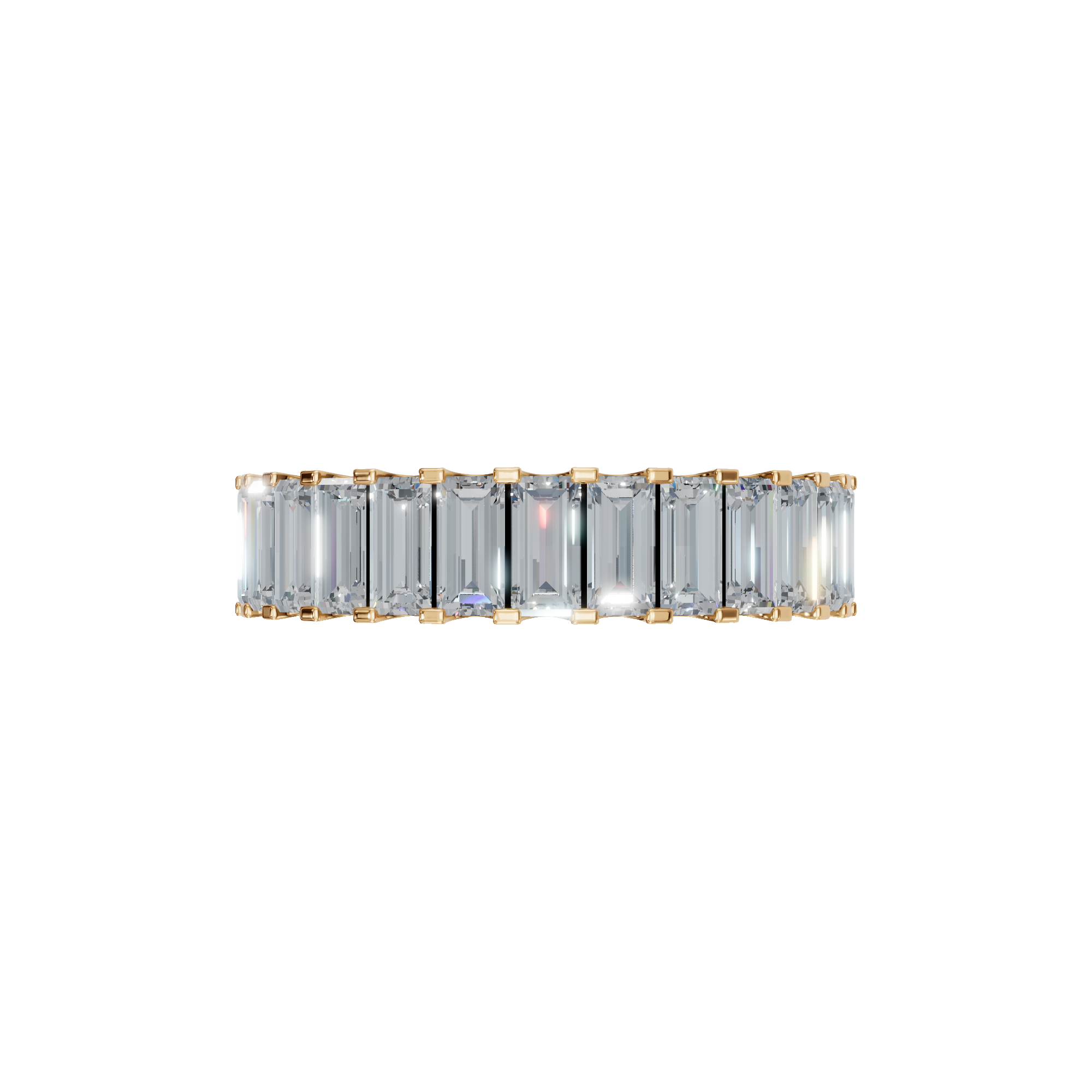 BAGUETTE HALF ETERNITY WEDDING RING