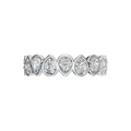 PEAR BEZEL HALF ETERNITY WEDDING BAND