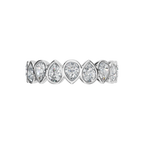 PEAR BEZEL HALF ETERNITY WEDDING BAND