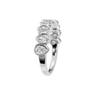 PEAR BEZEL HALF ETERNITY WEDDING BAND