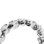 PEAR BEZEL HALF ETERNITY WEDDING BAND