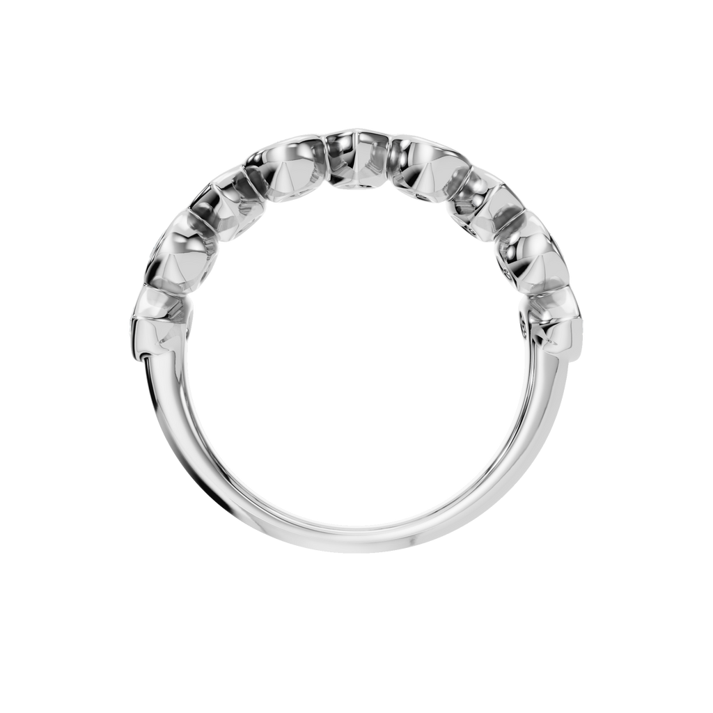 PEAR BEZEL HALF ETERNITY WEDDING BAND