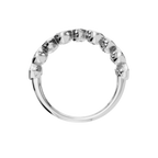 PEAR BEZEL HALF ETERNITY WEDDING BAND