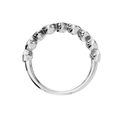 PEAR BEZEL HALF ETERNITY WEDDING BAND - M&D Signature Jewels