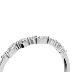 MARQUISE ROUND WAVE WEDDING BAND