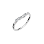 MARQUISE ROUND WAVE WEDDING BAND