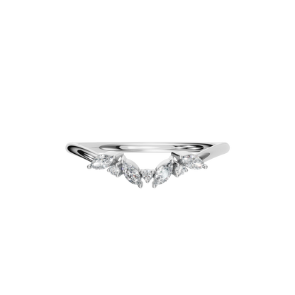 MARQUISE ROUND WEDDING BAND - M&D Signature Jewels