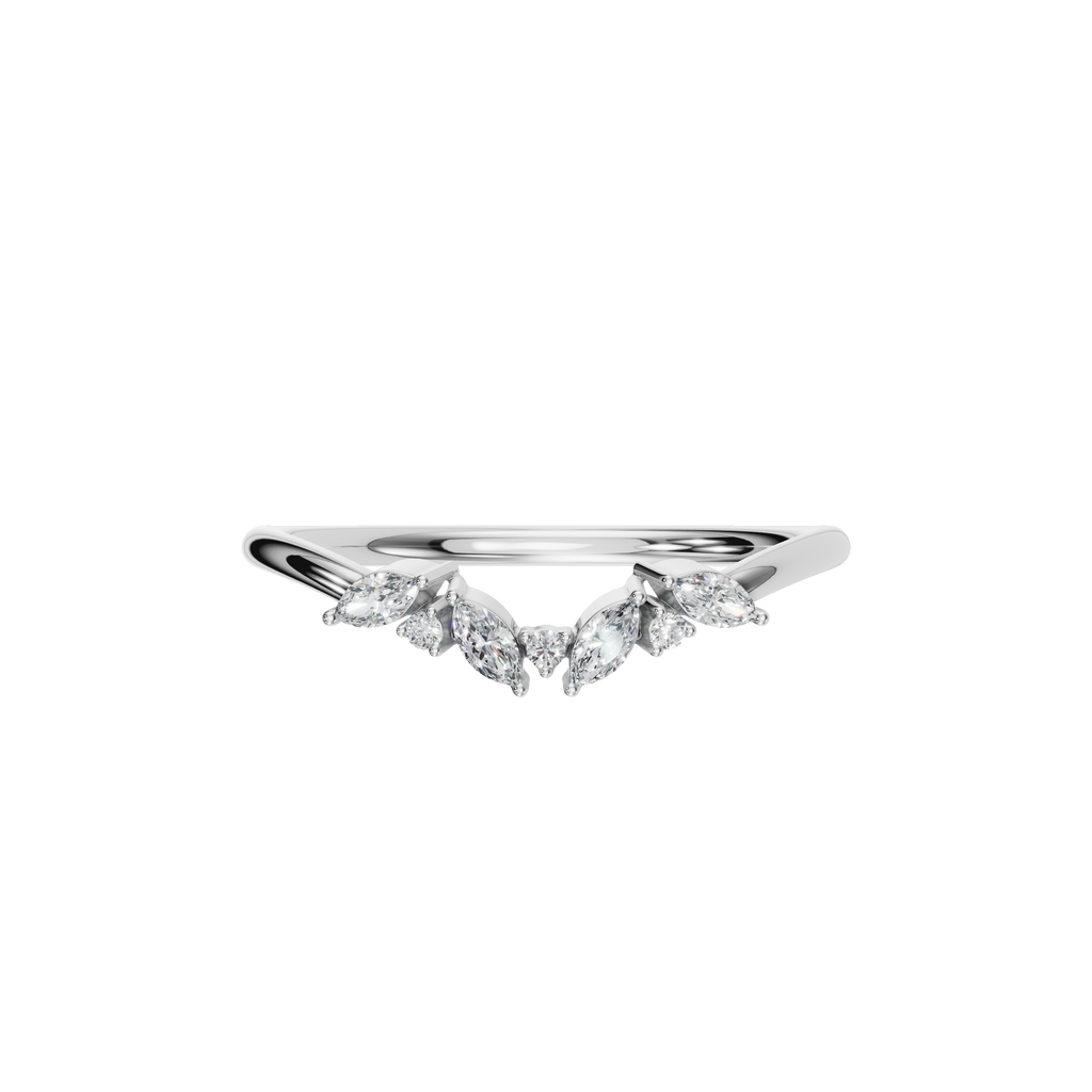 MARQUISE ROUND WEDDING BAND