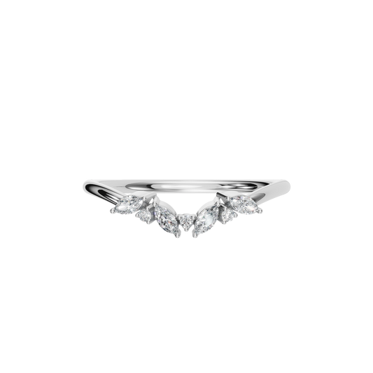 MARQUISE ROUND WEDDING BAND