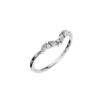 MARQUISE ROUND WEDDING BAND - M&D Signature Jewels