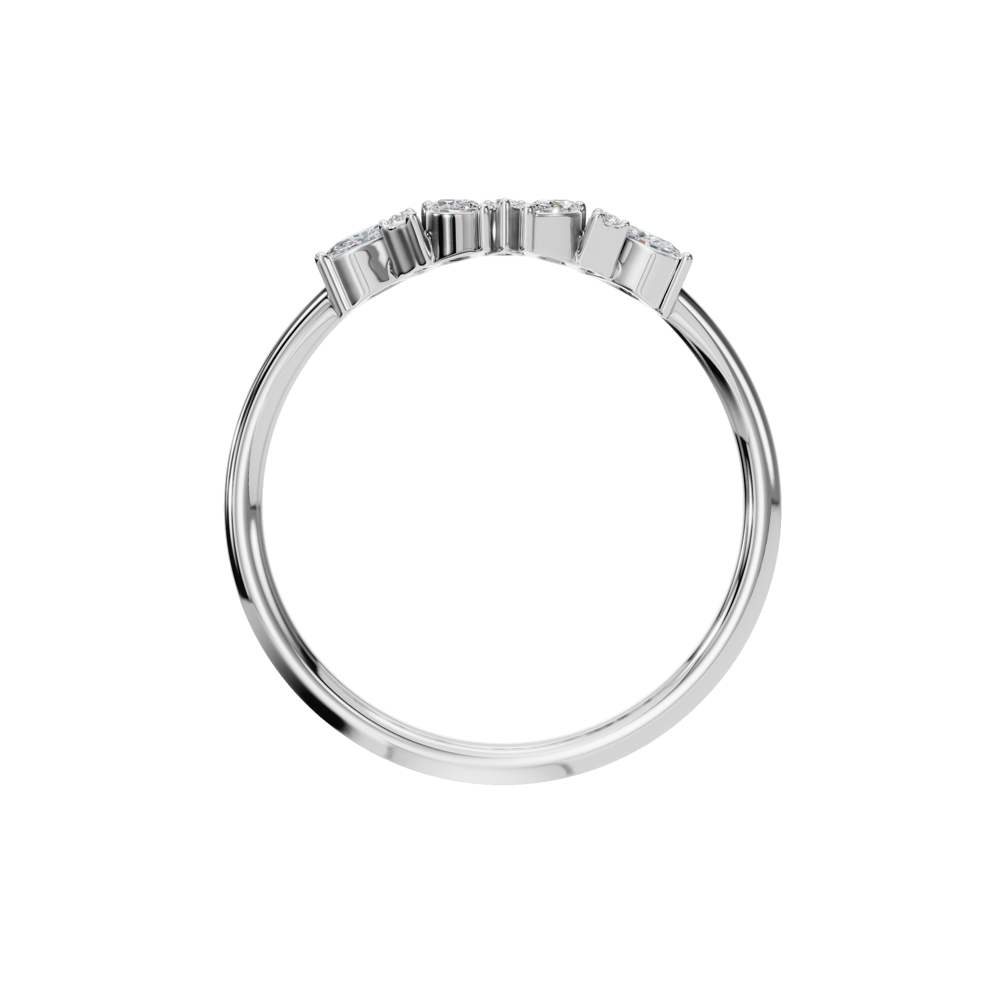 MARQUISE ROUND WEDDING BAND