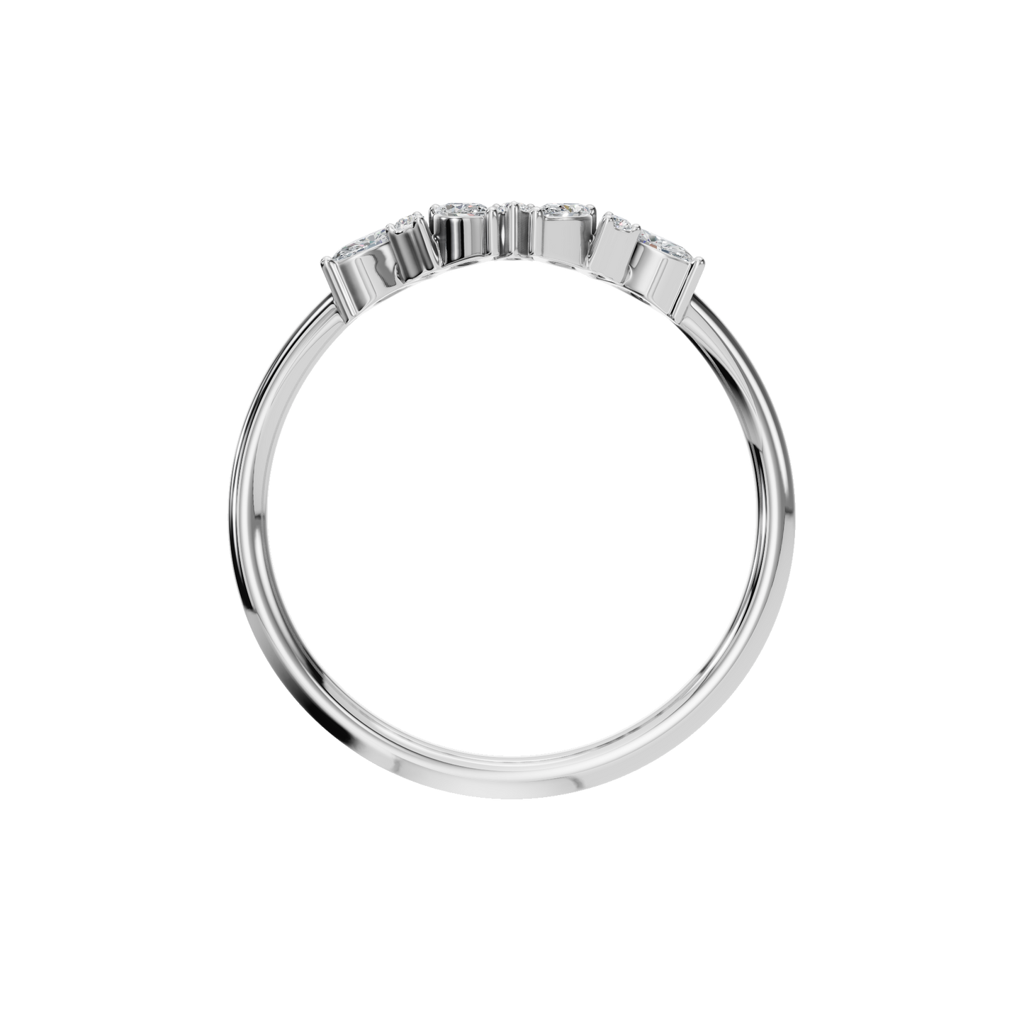 MARQUISE ROUND WEDDING BAND - M&D Signature Jewels