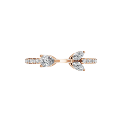 PEAR MARQUISE OPEN WEDDING RING - M&D Signature Jewels