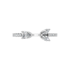 PEAR MARQUISE OPEN WEDDING RING