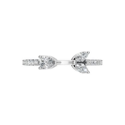 PEAR MARQUISE OPEN WEDDING RING - M&D Signature Jewels
