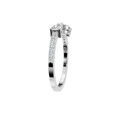 PEAR MARQUISE OPEN WEDDING RING - M&D Signature Jewels
