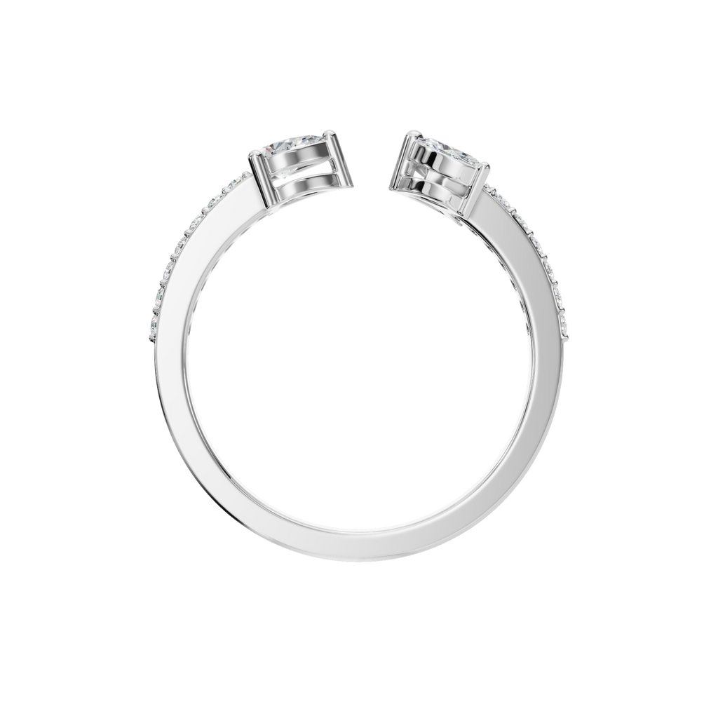 PEAR MARQUISE OPEN WEDDING RING