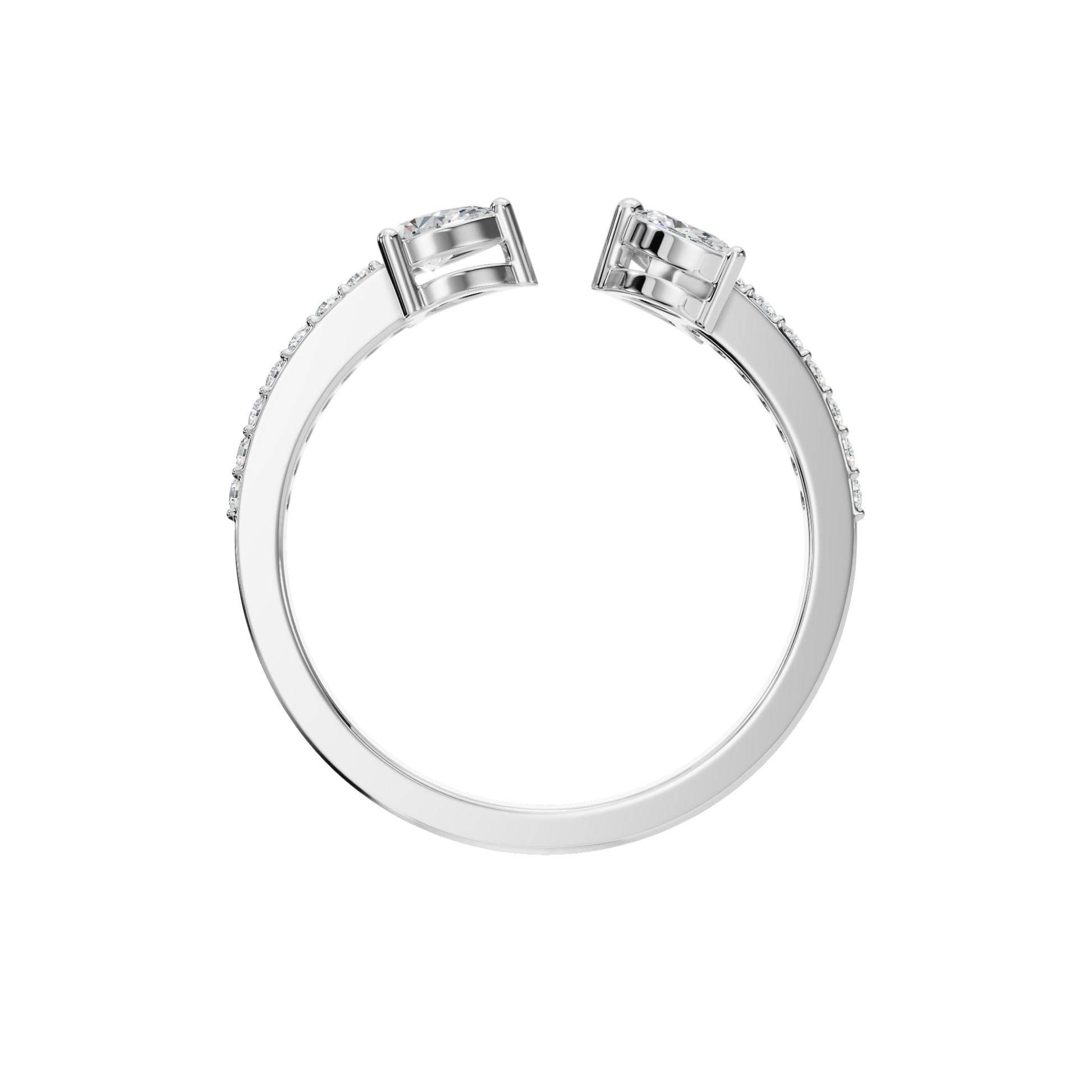 PEAR MARQUISE OPEN WEDDING RING - M&D Signature Jewels