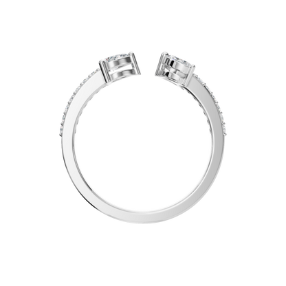 PEAR MARQUISE OPEN WEDDING RING - M&D Signature Jewels
