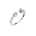 PEAR MARQUISE OPEN WEDDING RING