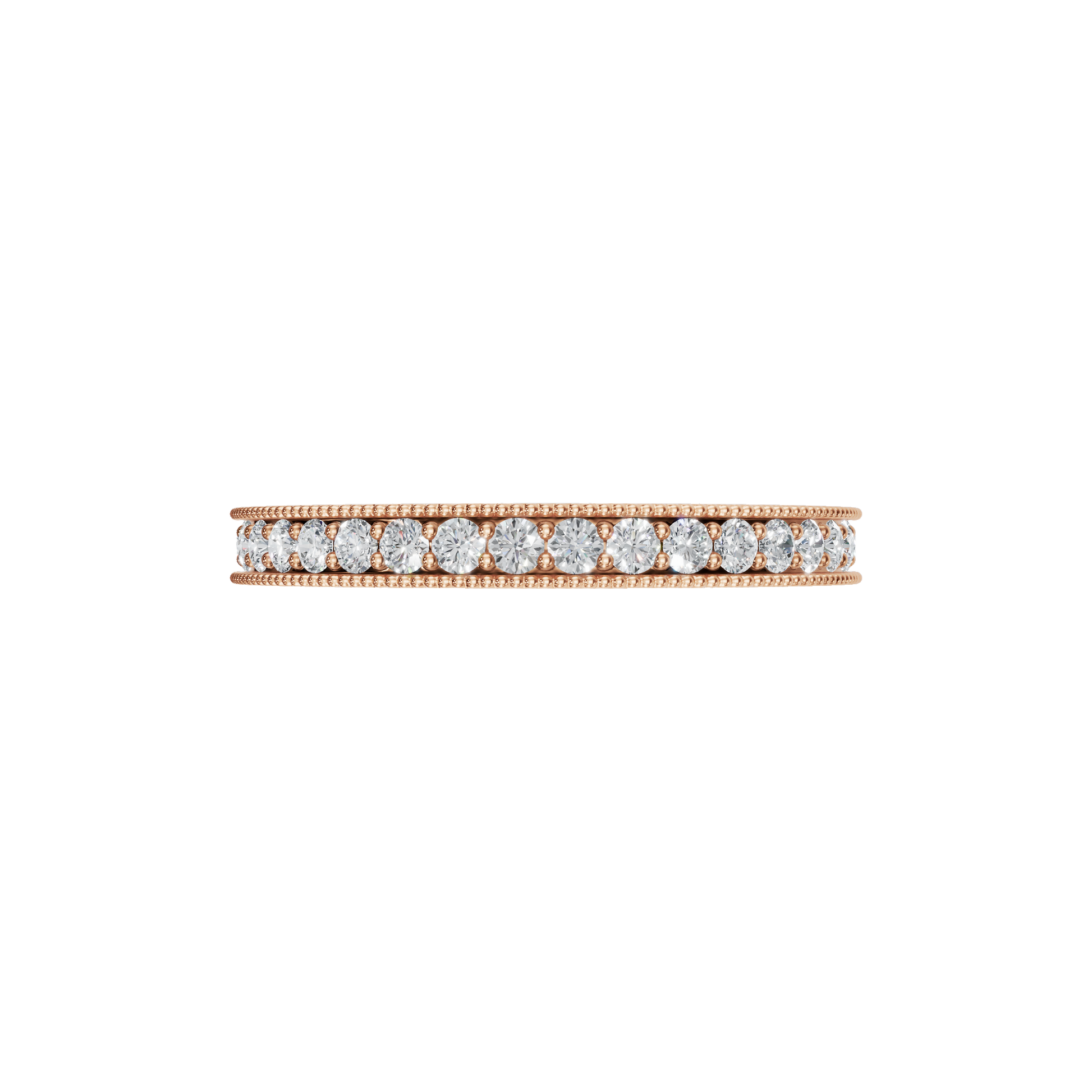 ROUND MILGRAIN ETERNITY WEDDING BAND - M&D Signature Jewels