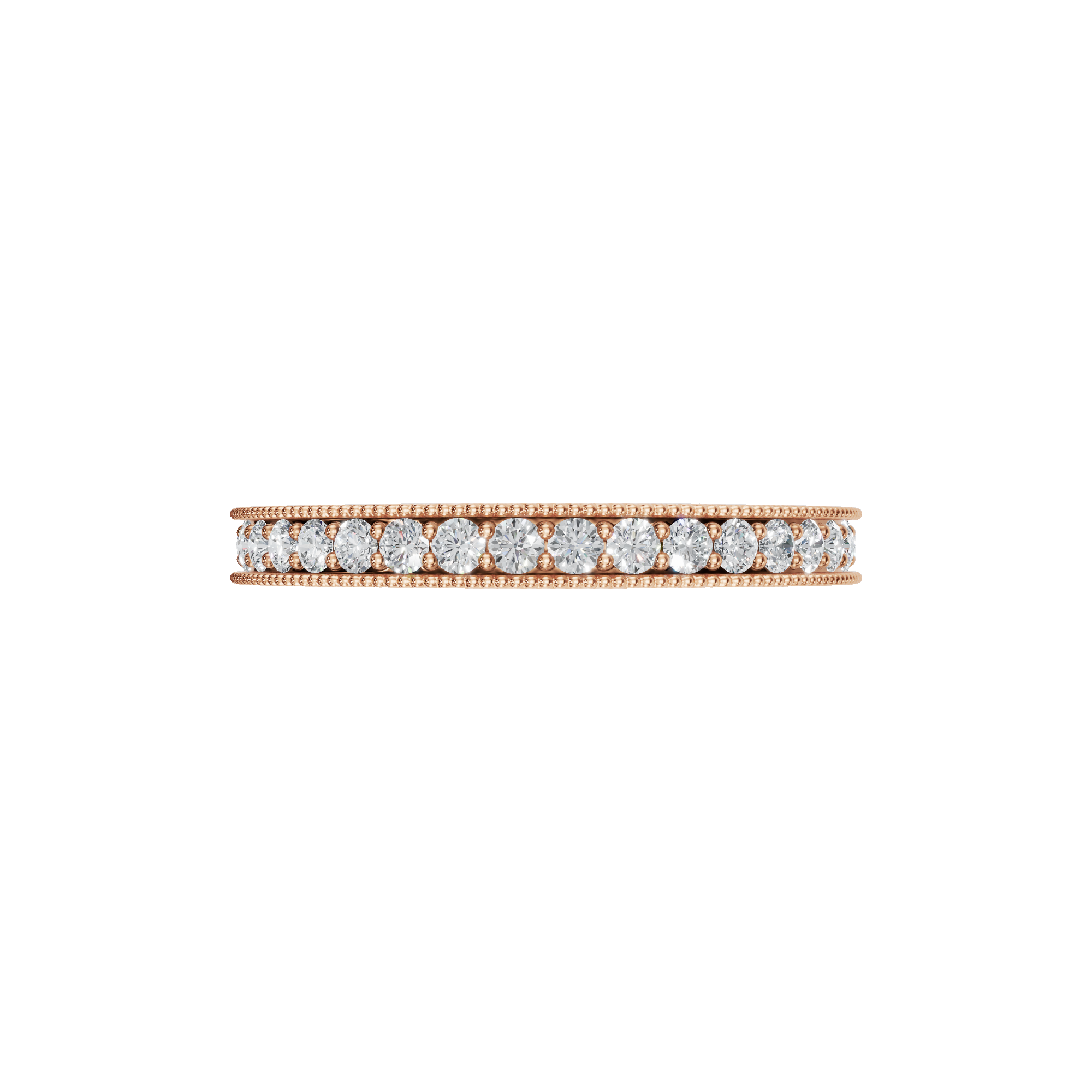 ROUND MILGRAIN ETERNITY WEDDING BAND