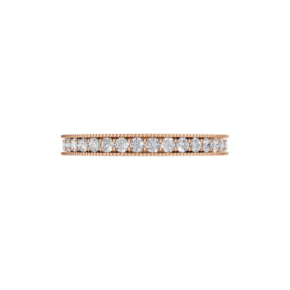 ROUND MILGRAIN ETERNITY WEDDING BAND - M&D Signature Jewels