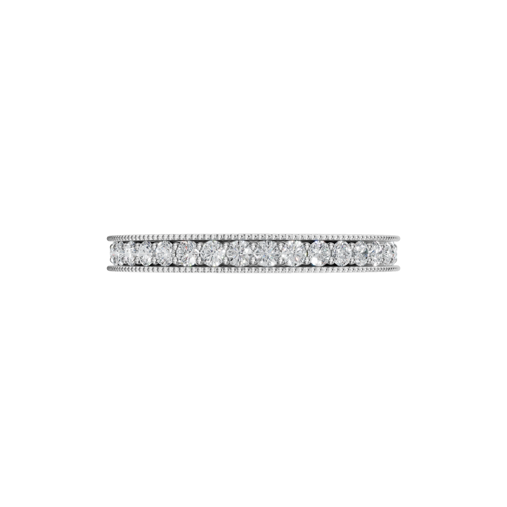 ROUND MILGRAIN ETERNITY WEDDING BAND