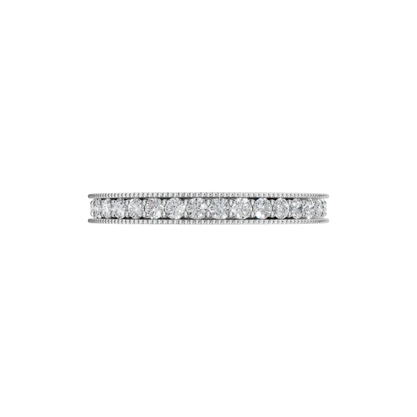 ROUND MILGRAIN ETERNITY WEDDING BAND - M&D Signature Jewels