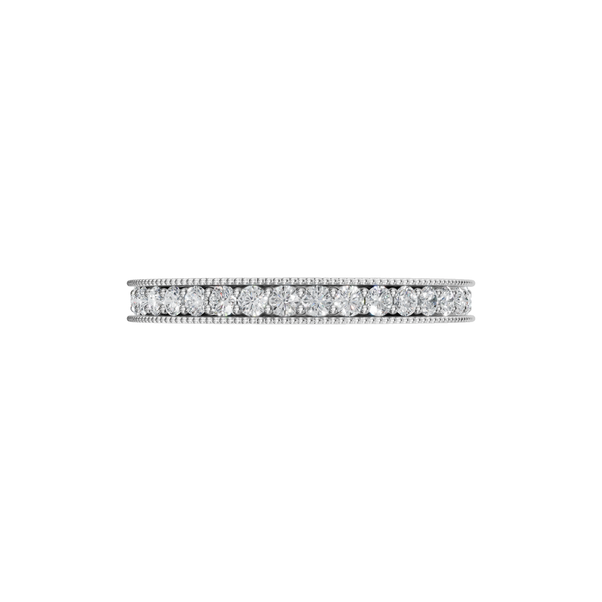 ROUND MILGRAIN ETERNITY WEDDING BAND