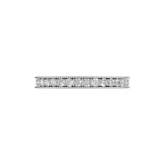 ROUND MILGRAIN ETERNITY WEDDING BAND