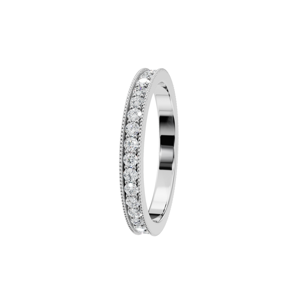 ROUND MILGRAIN ETERNITY WEDDING BAND