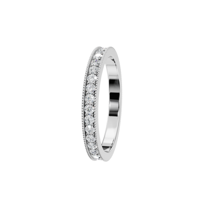 ROUND MILGRAIN ETERNITY WEDDING BAND - M&D Signature Jewels