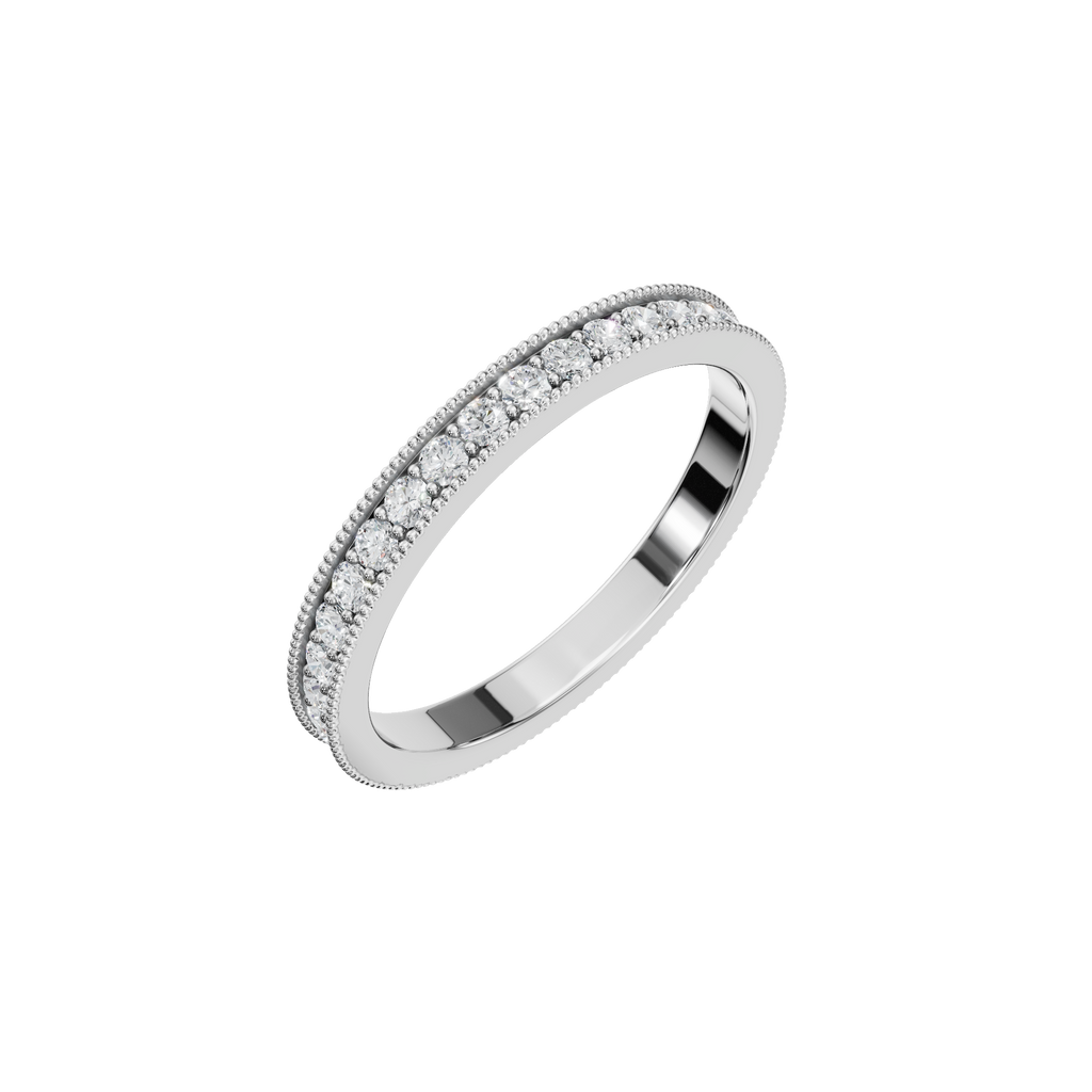 ROUND MILGRAIN ETERNITY WEDDING BAND