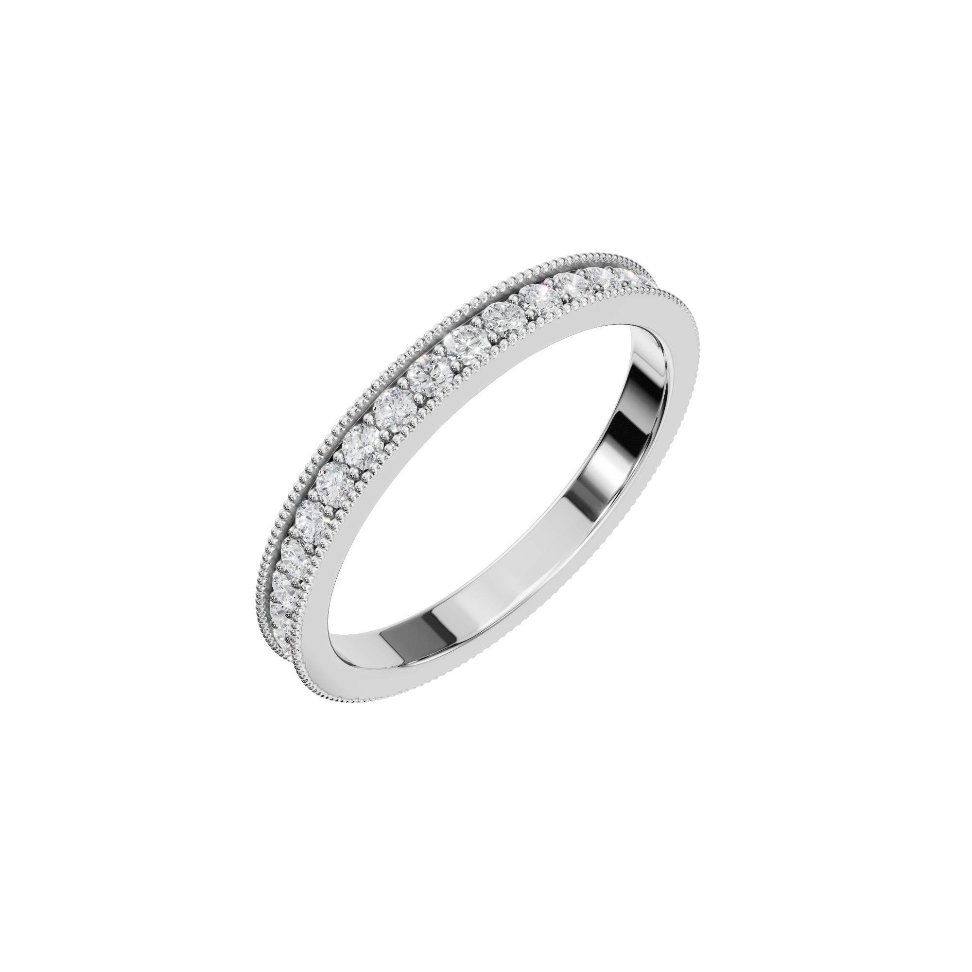 ROUND MILGRAIN ETERNITY WEDDING BAND