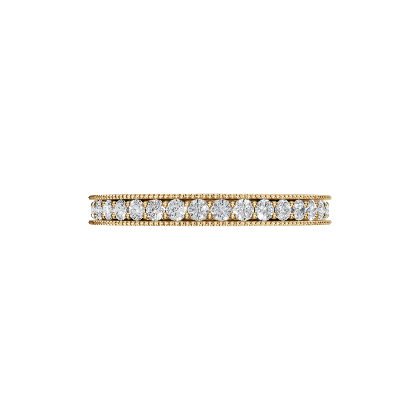 ROUND MILGRAIN ETERNITY WEDDING BAND - M&D Signature Jewels