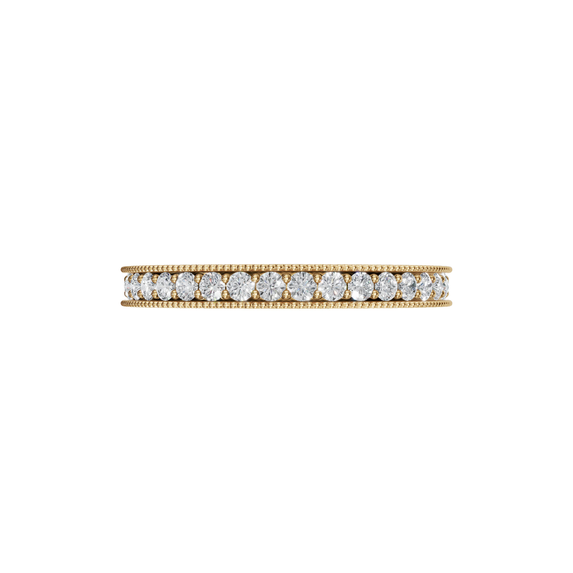 ROUND MILGRAIN ETERNITY WEDDING BAND - M&D Signature Jewels