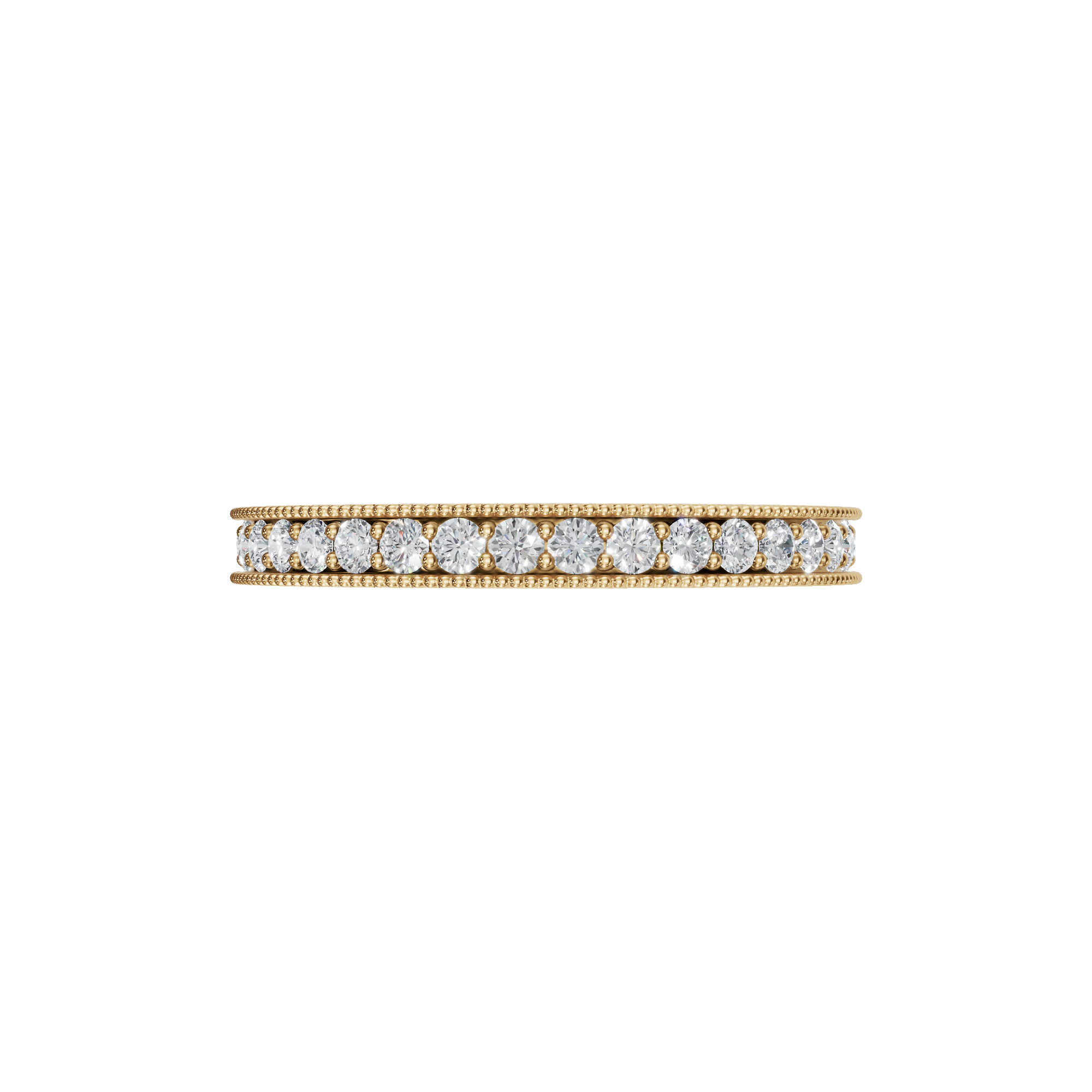 ROUND MILGRAIN ETERNITY WEDDING BAND