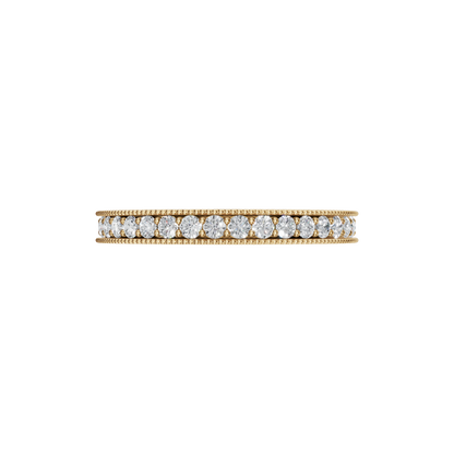 ROUND MILGRAIN ETERNITY WEDDING BAND - M&D Signature Jewels