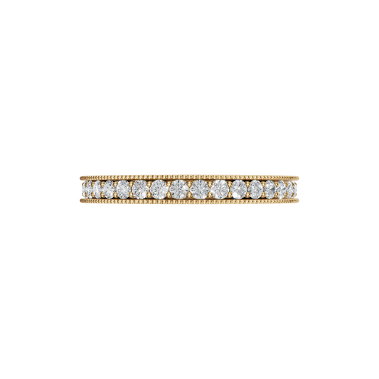ROUND MILGRAIN ETERNITY WEDDING BAND - M&D Signature Jewels