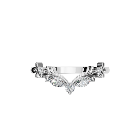 MARQUISE ROUND WEDDING BAND