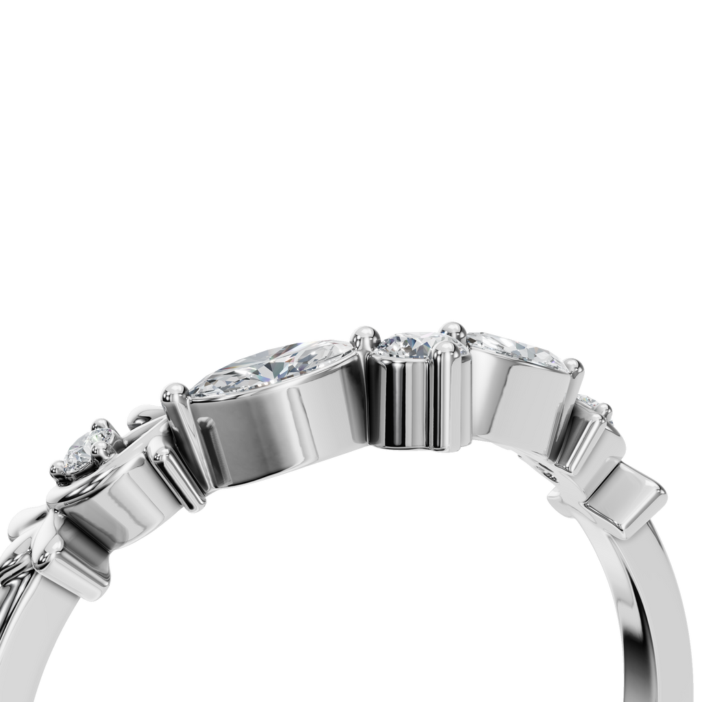 MARQUISE ROUND WEDDING BAND