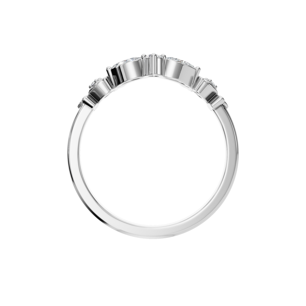 MARQUISE ROUND WEDDING BAND