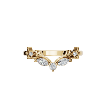 MARQUISE ROUND WEDDING BAND - M&D Signature Jewels