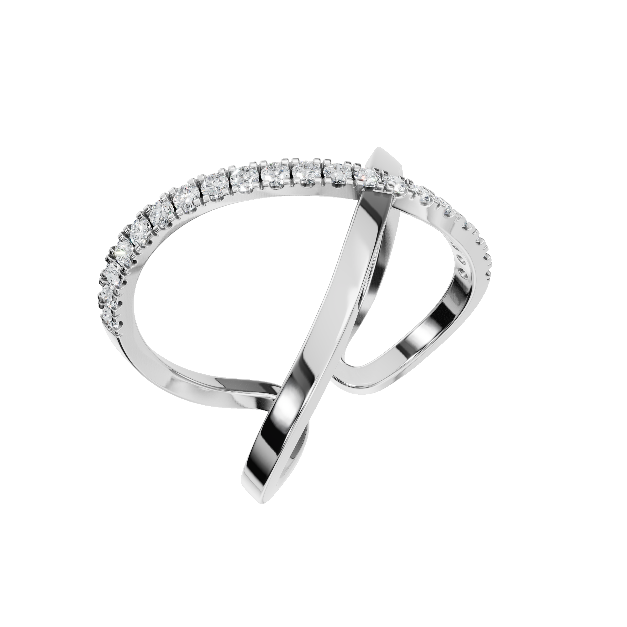 X SHAPE OPEN WEDDING BAND