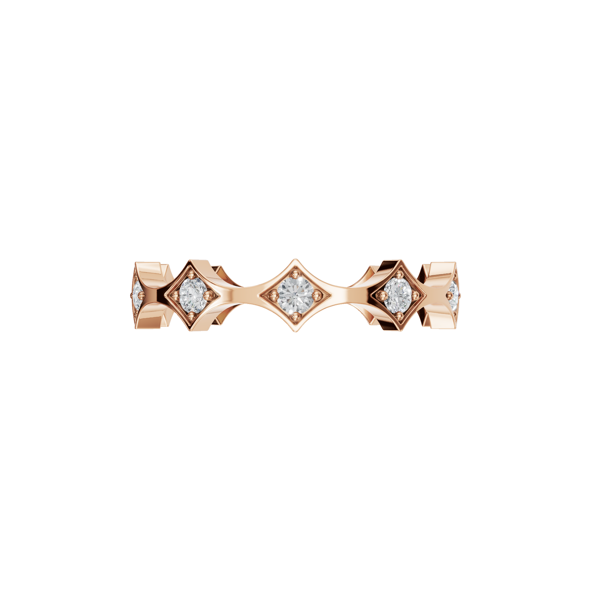 ROUND FANCY WEDDING BAND - M&D Signature Jewels
